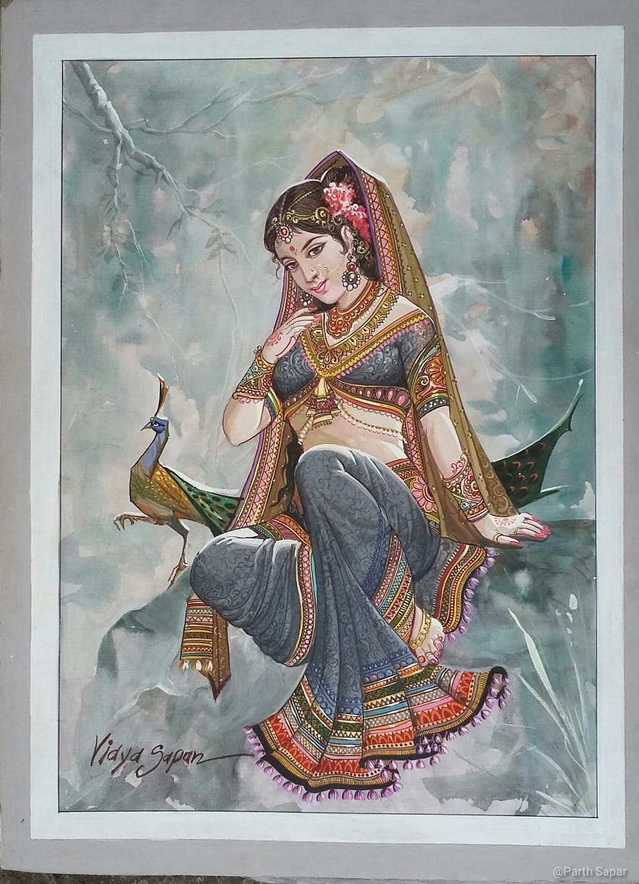 Ganesha, Domestic Shrine — acrylic on board, commissioned